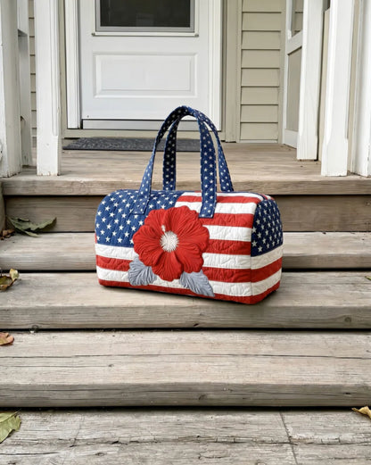 Handmade Quilted USA Tote Bag